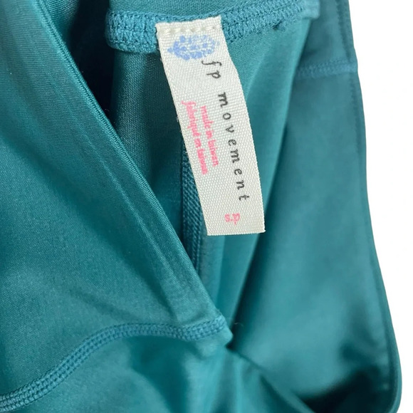 NWOT Free People Movement High Rise Zip Pocket Leggings in Teal Size S - Picture 11 of 12